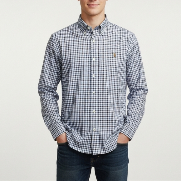 Ralph Lauren Men's Casual Shirt Size XL Blue and Purple Checkered - Picture 2 of 7